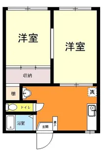 起コーポ【2階】の間取り