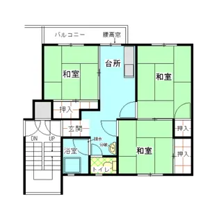 公社賃貸SMALIO 香里三井団地【4階】の間取り