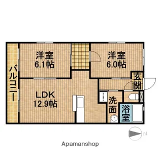 グランリヴァー【2階】の間取り