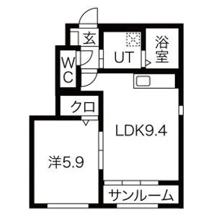 レジデンス吉岡2【1階】の間取り