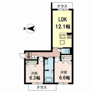 シャーメゾンFUJIMOTO【1階】の間取り