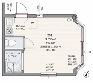 フェリスボヌール【2階】の間取り