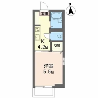 セイントアーク【1階】の間取り
