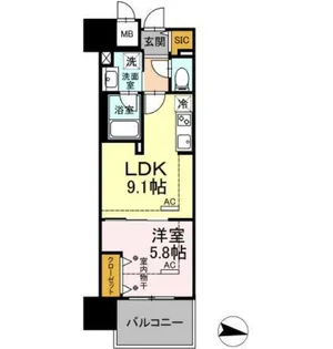Park Avenue East【5階】の間取り
