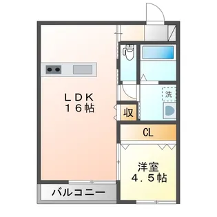 サウザンドプレイスB【1階】の間取り