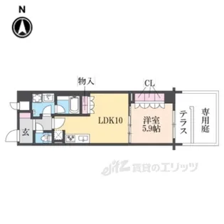 リーガル京都二条城前【1階】の間取り