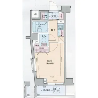 ロアール長原【5階】の間取り