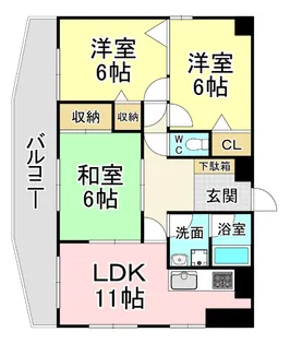 パレス西小倉【10階】の間取り