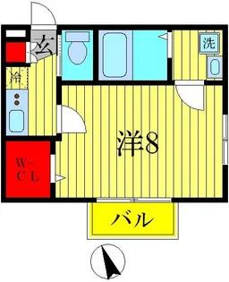 セレ北小金【2階】の間取り