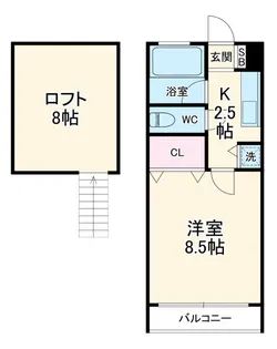 ハピネス行徳【1階】の間取り