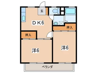 ベルテス湘南【2階】の間取り
