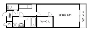 レフア弓削【2階】の間取り