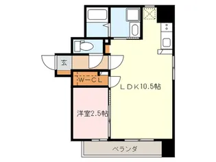 CLAIR HILL薬院大通り【3階】の間取り