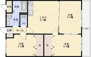 サンウォーク2【2階】の間取り