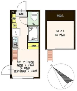 ハーモニーテラス阿佐谷北【1階】の間取り