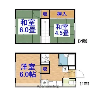 コーポクエールII【1階】の間取り