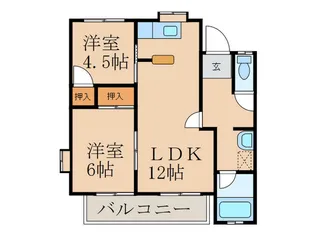 ア-ベイン高瀬2【1階】の間取り
