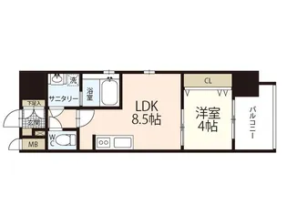 REGLUS東平塚【9階】の間取り