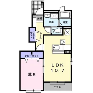 アンソレイエRII【1階】の間取り