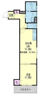 クリエオーレ喜連【3階】の間取り