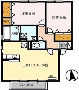 メルベーユ A棟【2階】の間取り