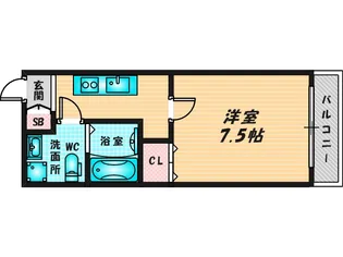 BG 新深江【1階】の間取り