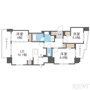 クレアホームズ二十四軒【11階】の間取り