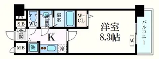 ベラジオ京都一乗寺【5階】の間取り
