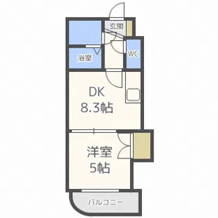 エクセレンス東札幌【3階】の間取り