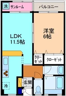 フローリッシュはじめ【2階】の間取り