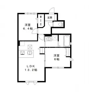 ヴィラージュ ブラン【1階】の間取り