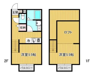ソレイユ南高江【2階】の間取り