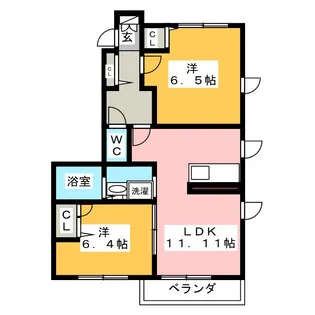 ヴィラ ルーチェA【1階】の間取り