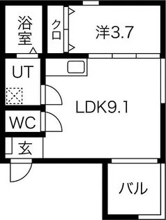 BELLE ROSE大江 WEST【2階】の間取り