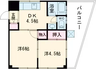レプス元横山【2階】の間取り