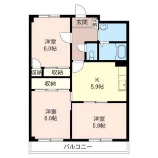 サープラス A【3階】の間取り