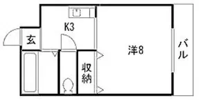 グラース亀山【4階】の間取り