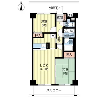 ルミエール鵠沼海岸【3階】の間取り