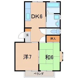 パレスシンコウC【2階】の間取り