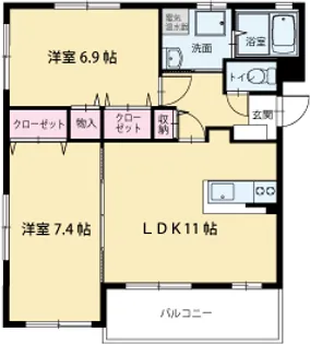 シャトレー青葉館【3階】の間取り