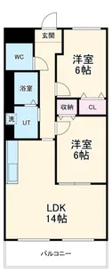 ハイツ南【4階】の間取り