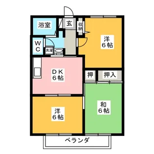 サニーハイツ北島 A【2階】の間取り