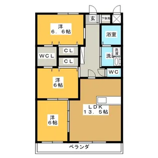 メゾン・ド・パルクヴェール【2階】の間取り