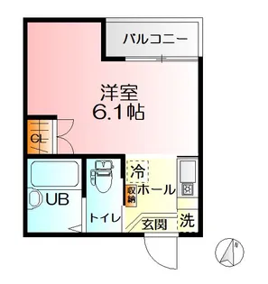イーリスコート片瀬江ノ島【3階】の間取り
