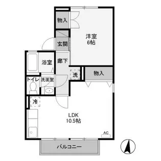 グリーンパーク倉賀野A【1階】の間取り