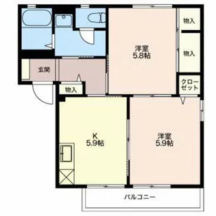 あべりあ【1階】の間取り