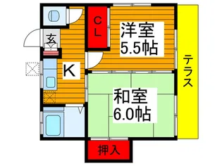 八千代荘【1階】の間取り