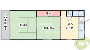 豊田マンション【3階】の間取り