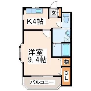 UKハイツII【1階】の間取り