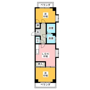 酒井ハイツ【2階】の間取り